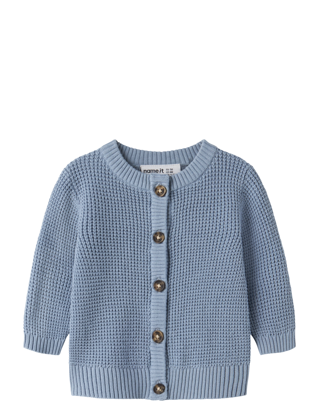 name it Nbnbubba Ls Knit Card Noos, 74, Blue, Strik > Cardigans, Børn