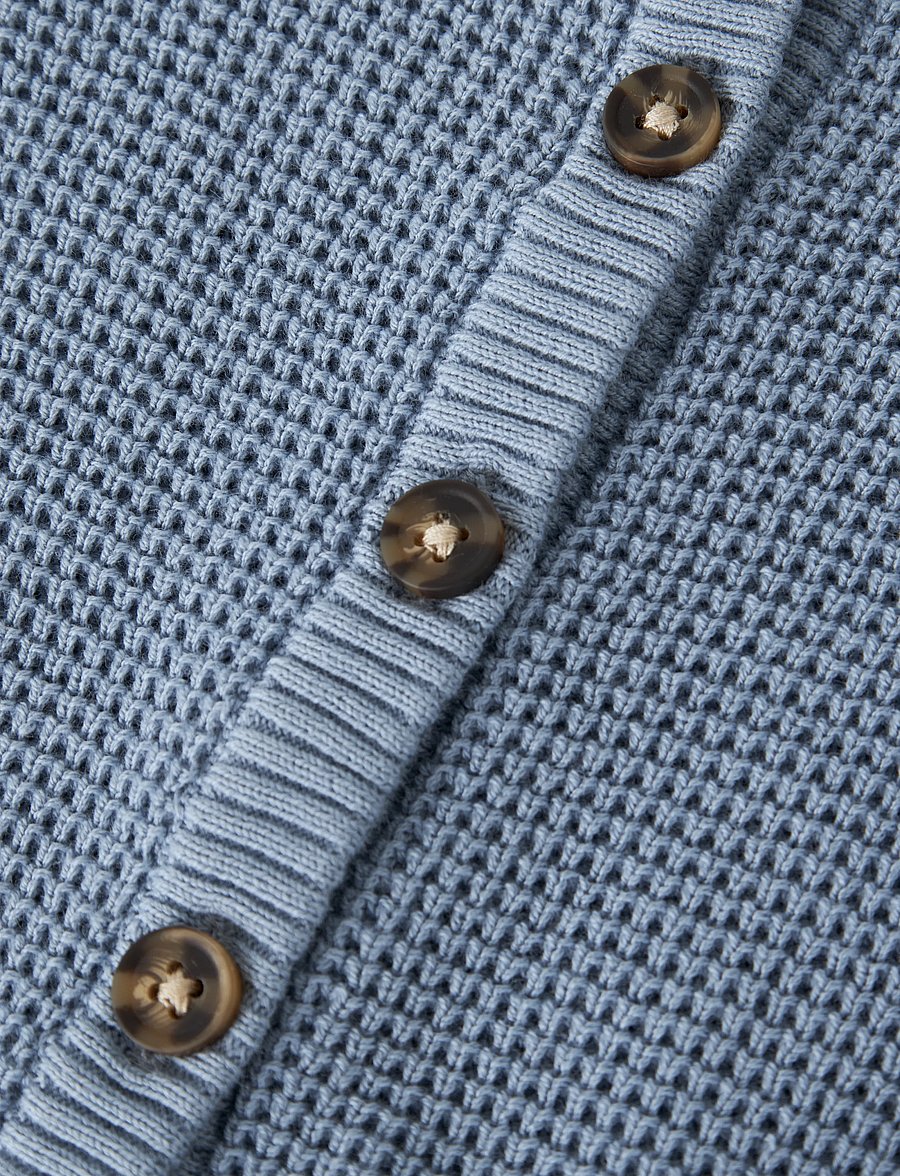 name it - NBNBUBBA LS KNIT CARD NOOS - koftor - ashley blue - 2