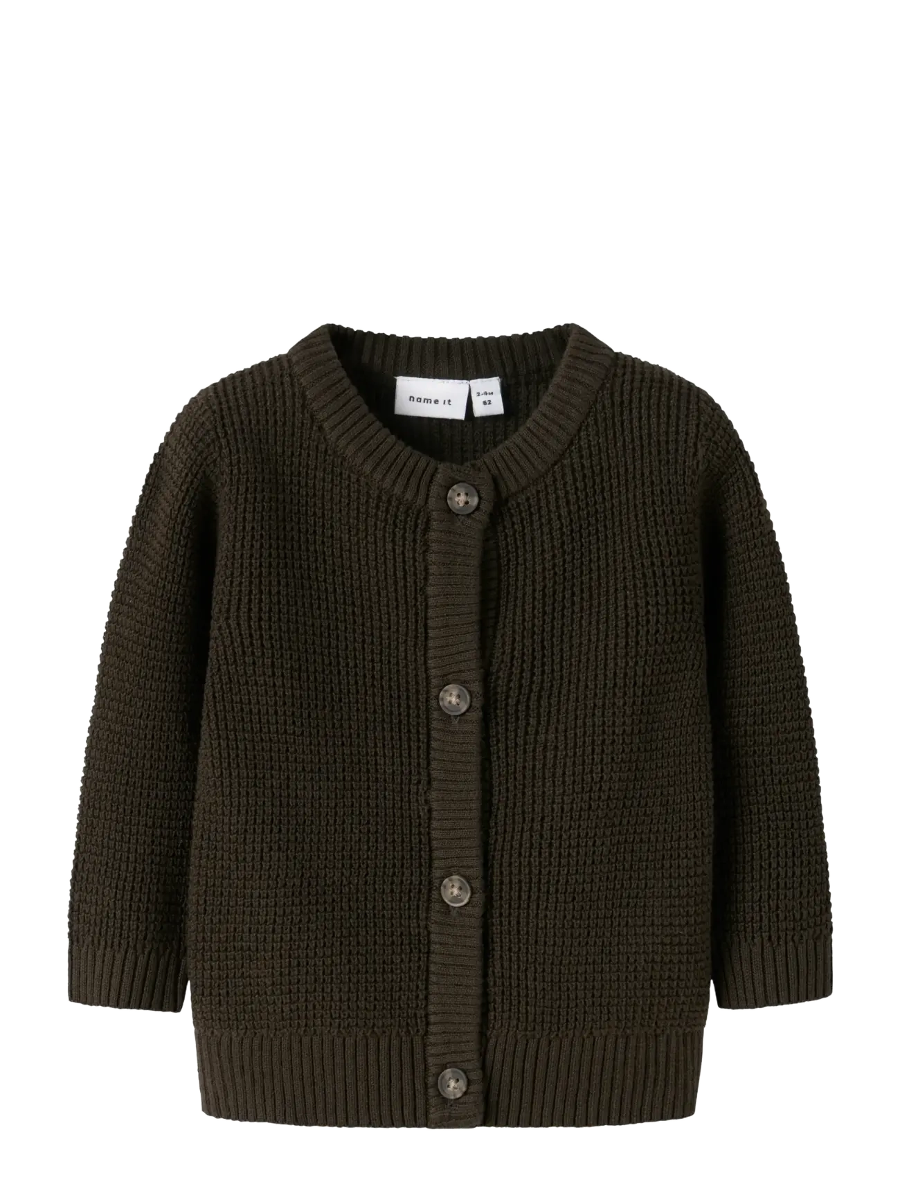 name it NBNBUBBA LS KNIT CARD NOOS - Knitwear - DELICIOSO / khaki/green