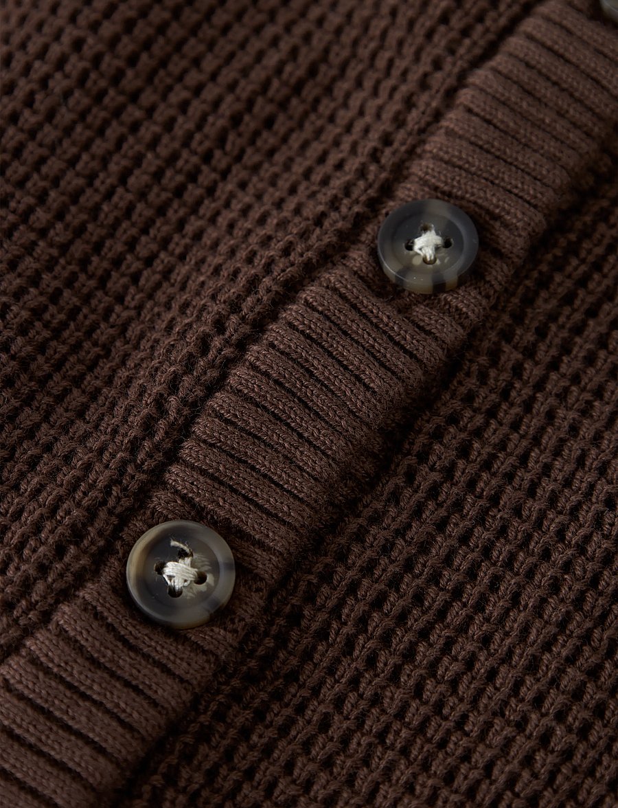 name it - NBNBUBBA LS KNIT CARD NOOS - koftor - french roast - 2