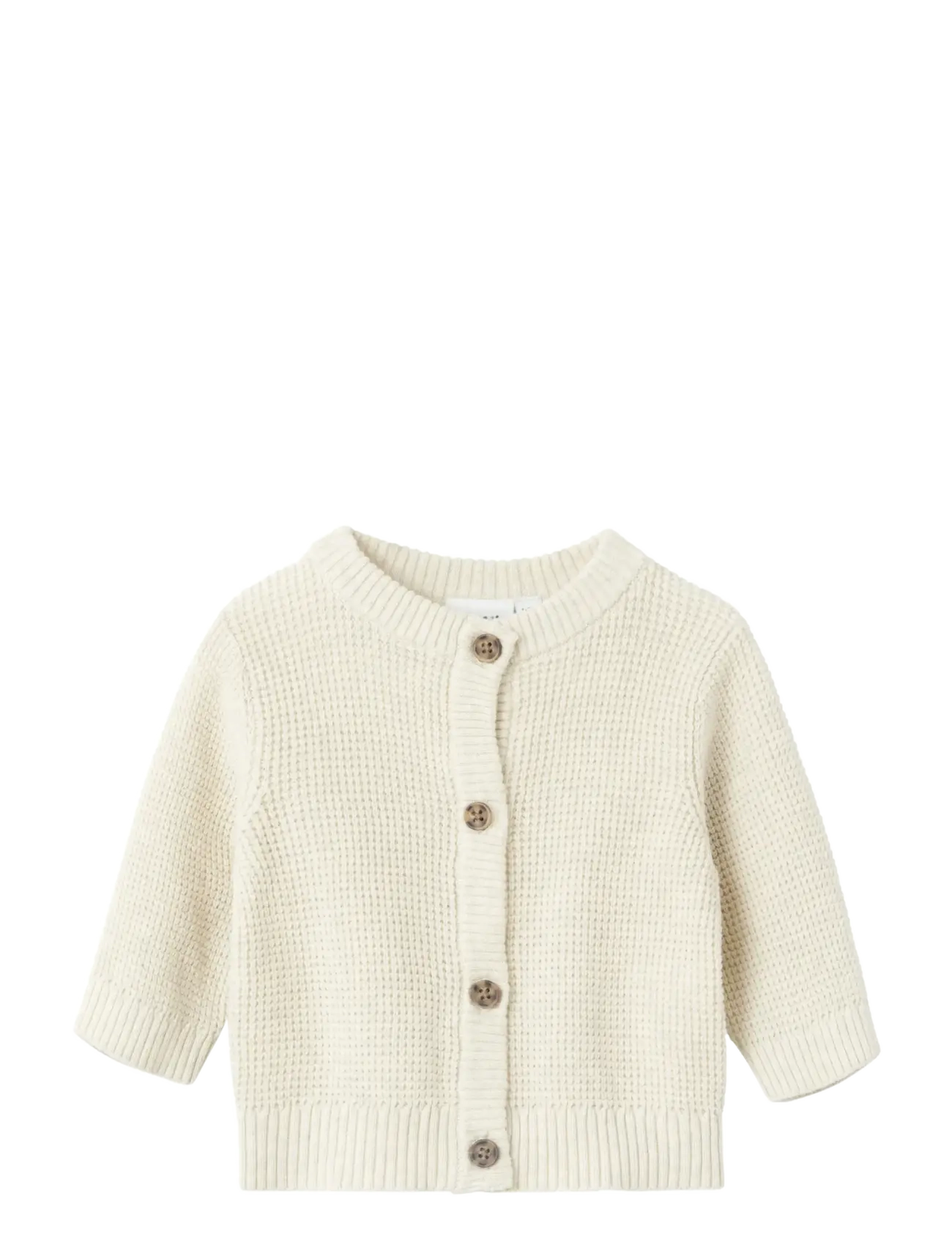 name it NBNBUBBA LS KNIT CARD NOOS - Tøj - PEYOTE MELANGE / cream