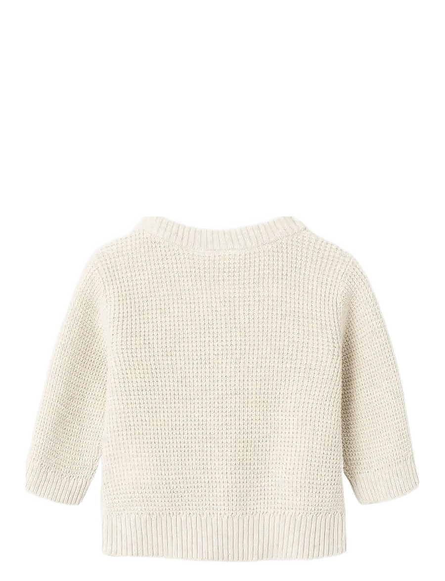 name it - NBNBUBBA LS KNIT CARD NOOS - koftor - peyote melange - 2