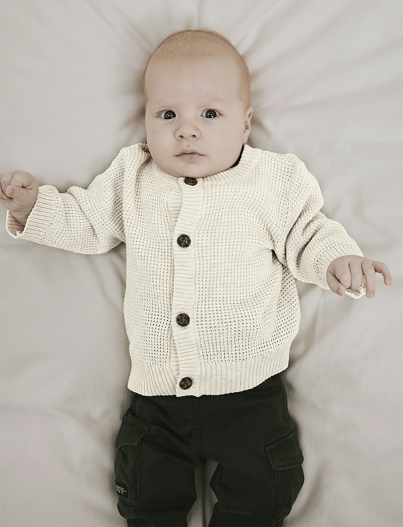 name it - NBNBUBBA LS KNIT CARD NOOS - koftor - peyote melange - 0