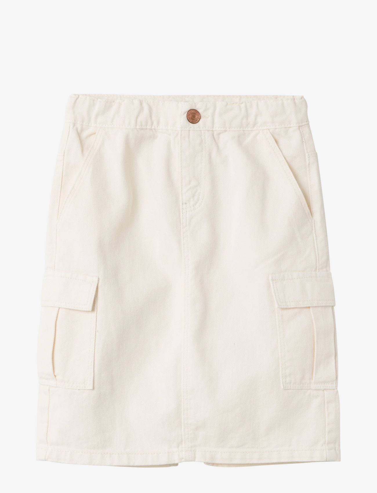 name it NKFRORY MIDI TWI SKIRT 6410-ZT F - Nederdele - WHISPER WHITE / cream