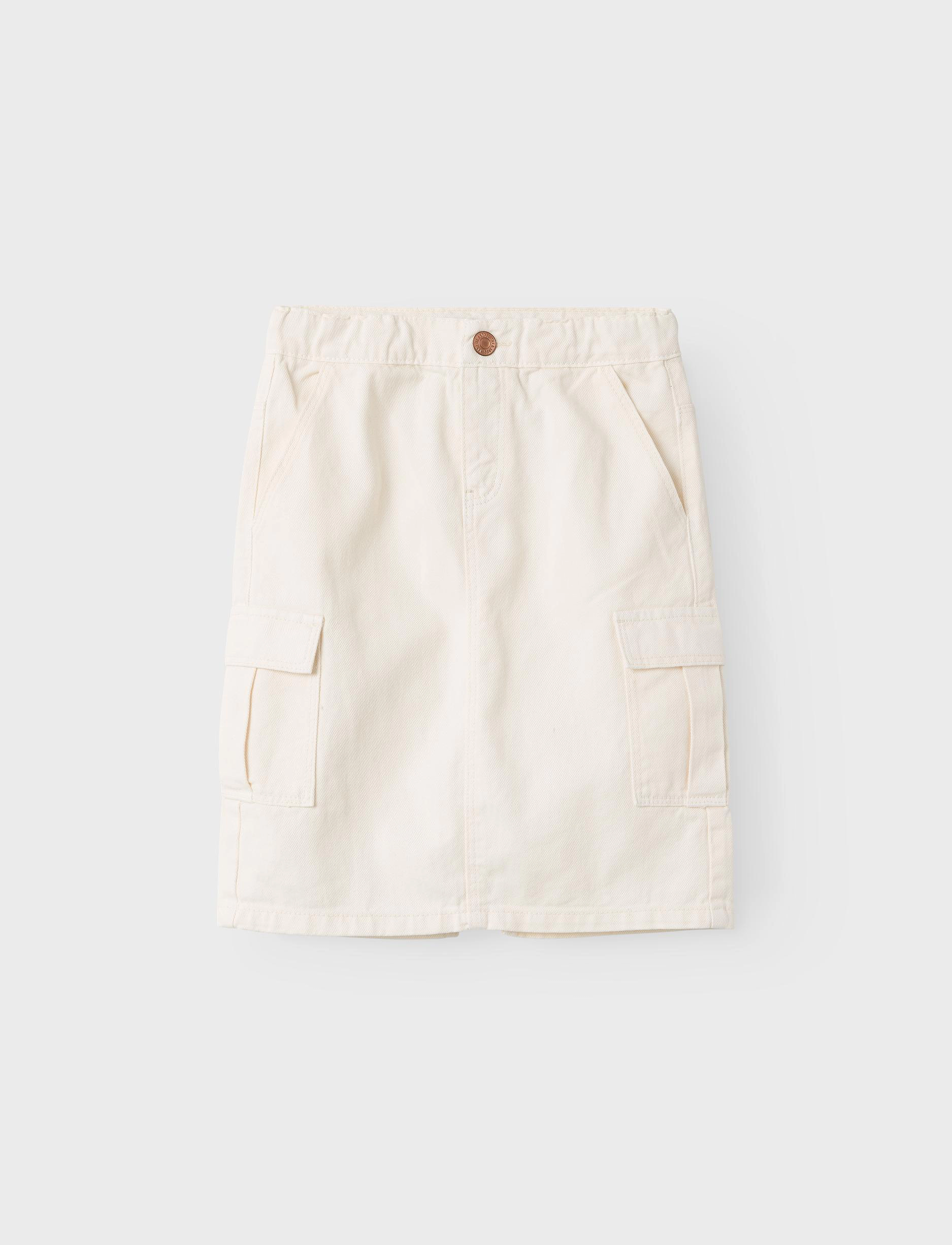 name it - NKFRORY MIDI TWI SKIRT 6410-ZT F - korte nederdele - whisper white - 4