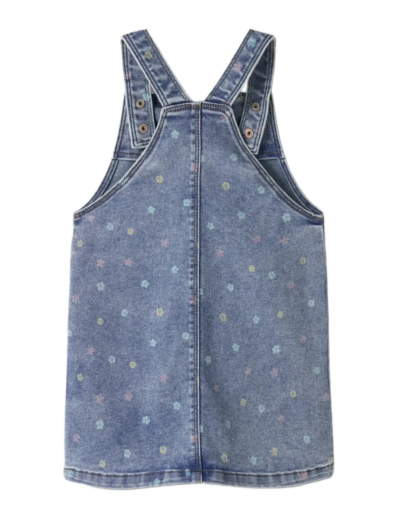 name it - NMFROSA SHORT DNM BIBSKIRT 3555-ON NOOS - kelnės su petnešomis - medium blue denim - 1