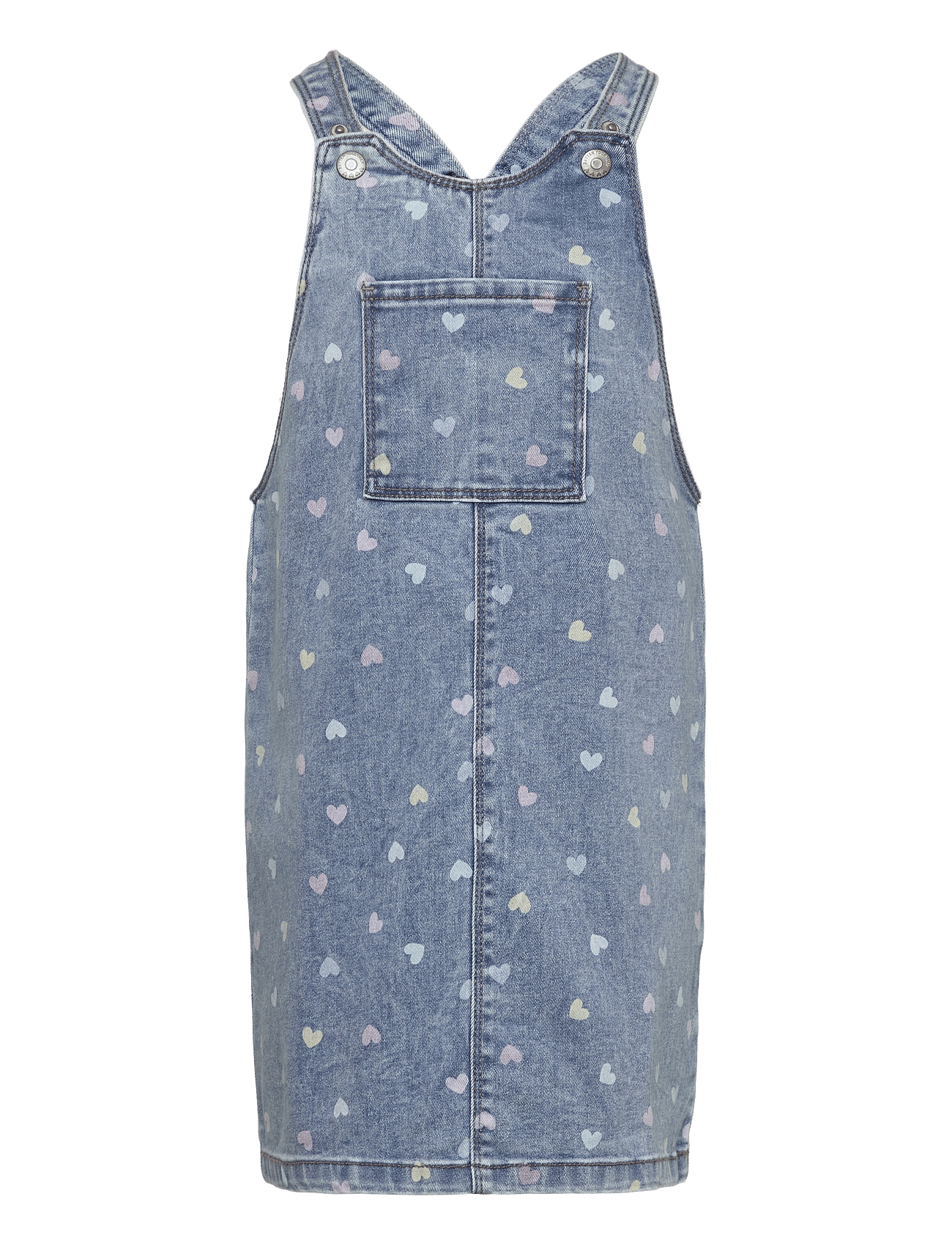 Medium Blue Denim Hearts Rosa Denim Kjole str. 92
