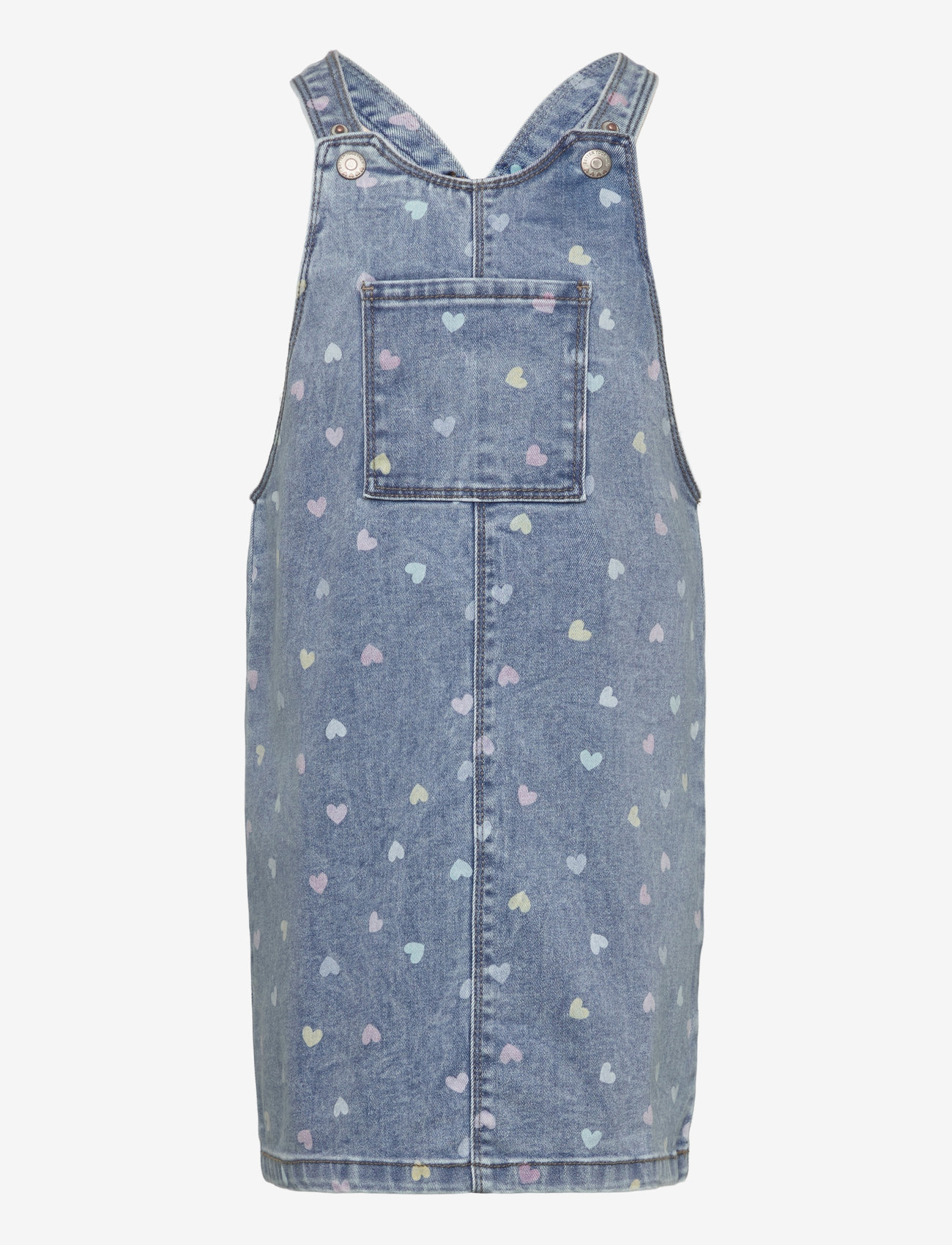 name it - NMFROSA SHORT DNM BIBSKIRT 3555-ON - hängselbyxor - medium blue denim - 1