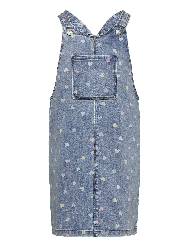 name it - NMFROSA SHORT DNM BIBSKIRT 3555-ON - hängselbyxor - medium blue denim - 1