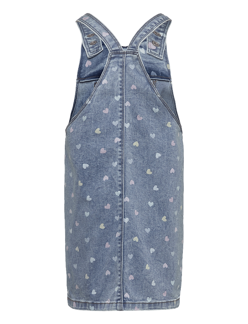 name it - NMFROSA SHORT DNM BIBSKIRT 3555-ON - hängselbyxor - medium blue denim - 2