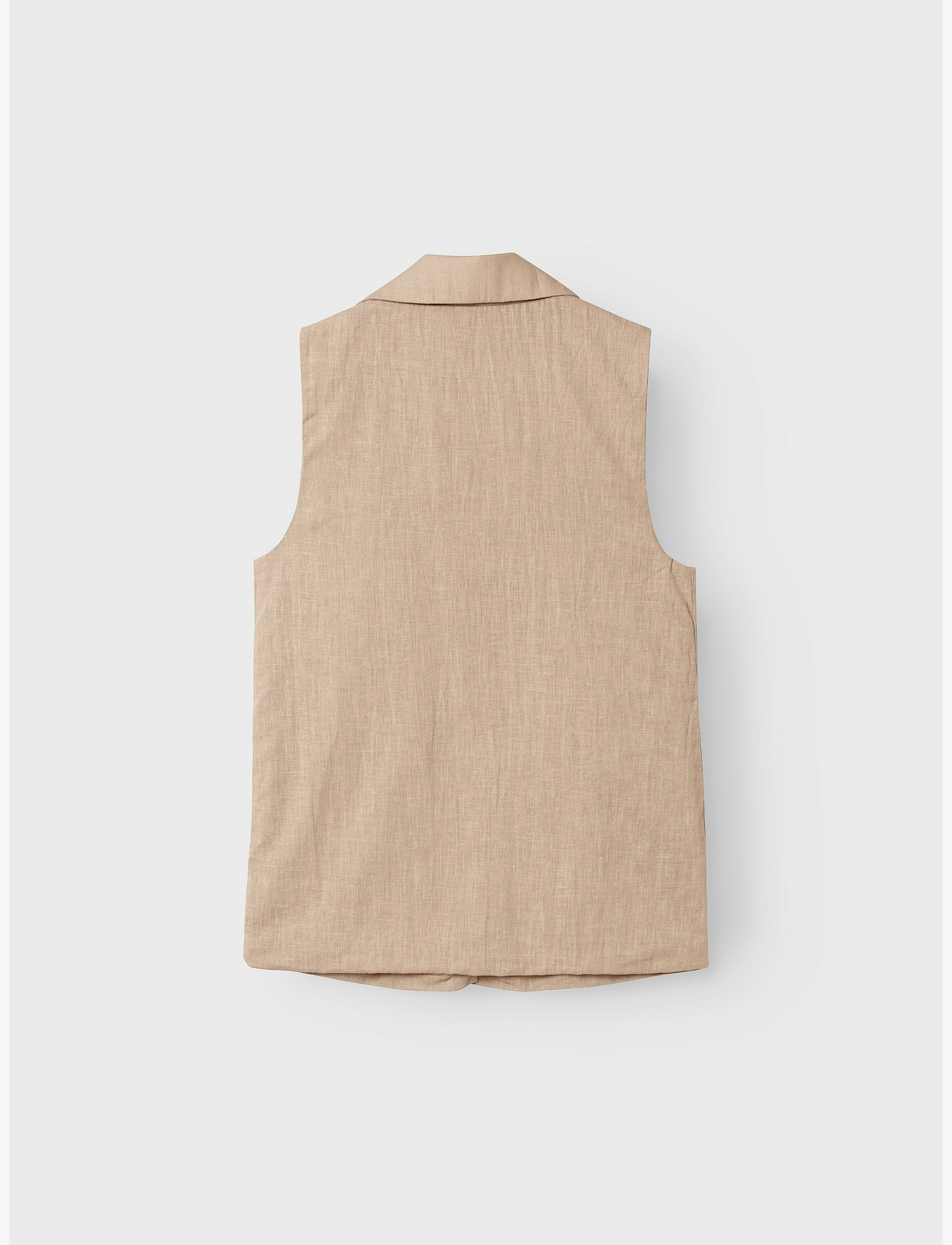 name it - NKFFALINNEN WAISTCOAT - vestes - humus - 2