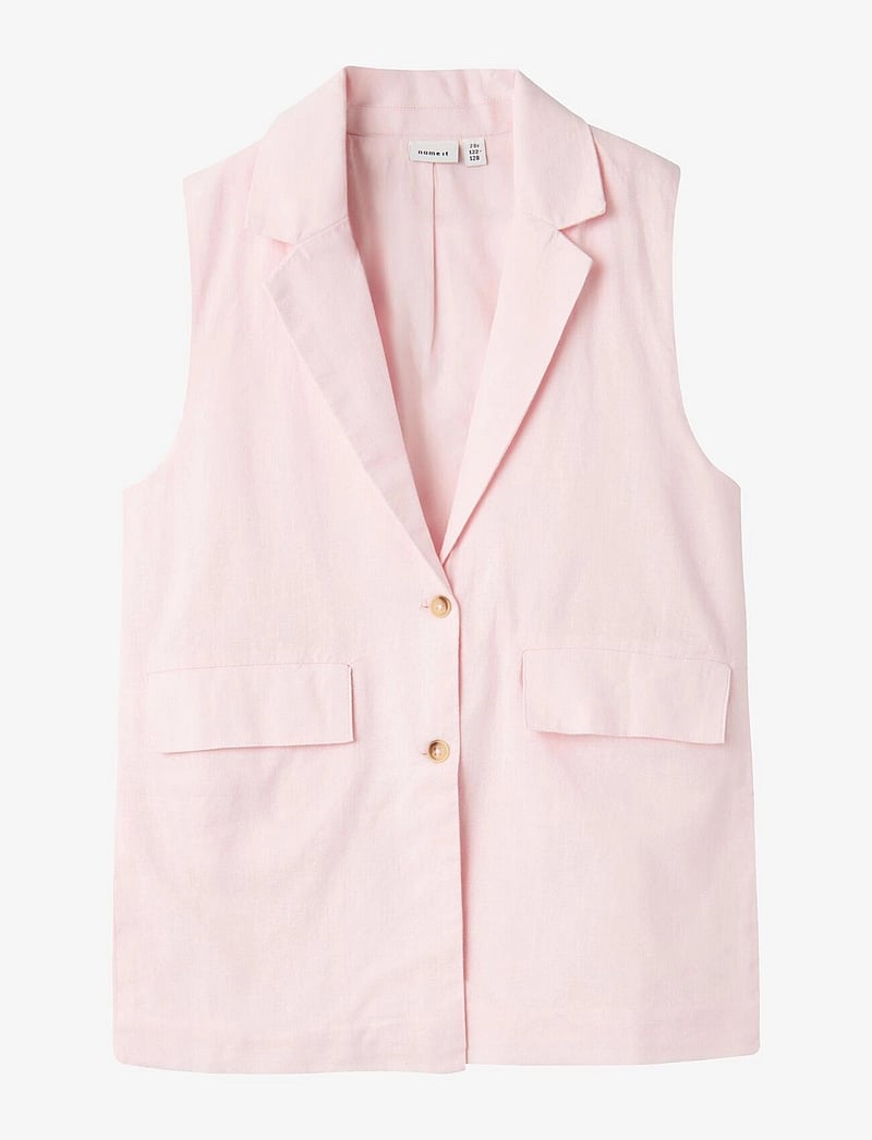 name it - NKFFALINNEN WAISTCOAT - västar - parfait pink - 1