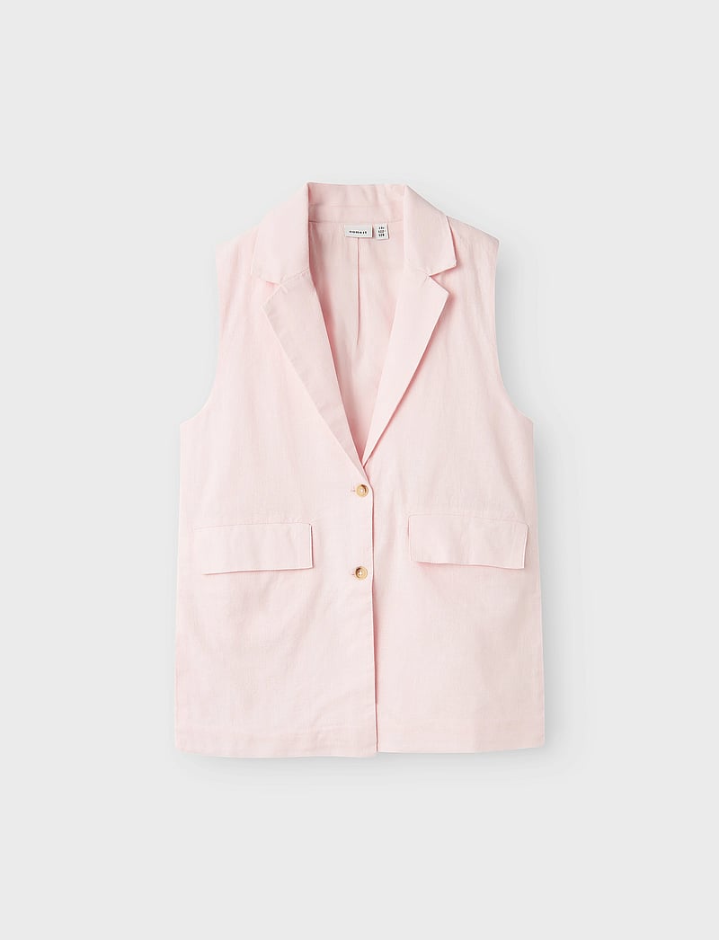 name it - NKFFALINNEN WAISTCOAT - västar - parfait pink - 0