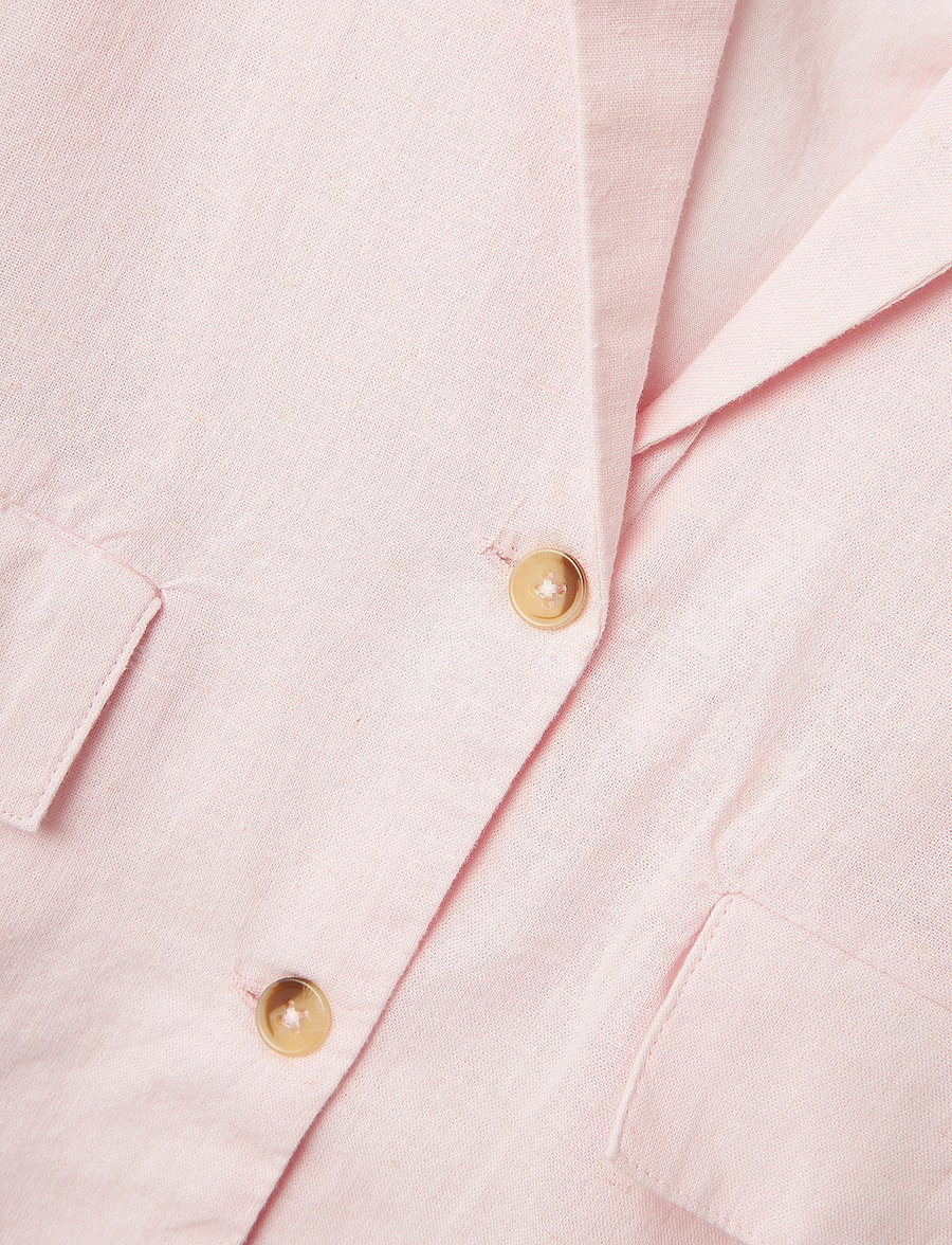 name it - NKFFALINNEN WAISTCOAT - veste - parfait pink - 4