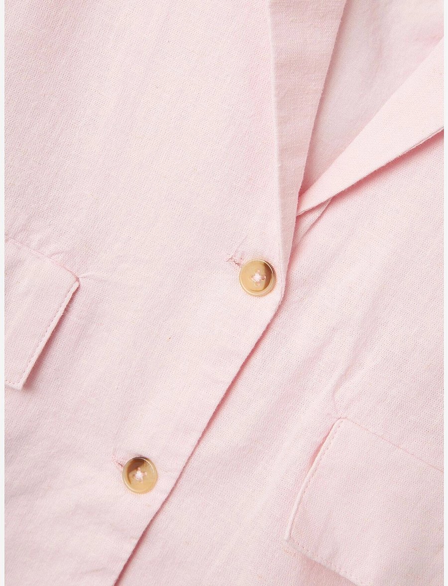 name it - NKFFALINNEN WAISTCOAT - veste - parfait pink - 3