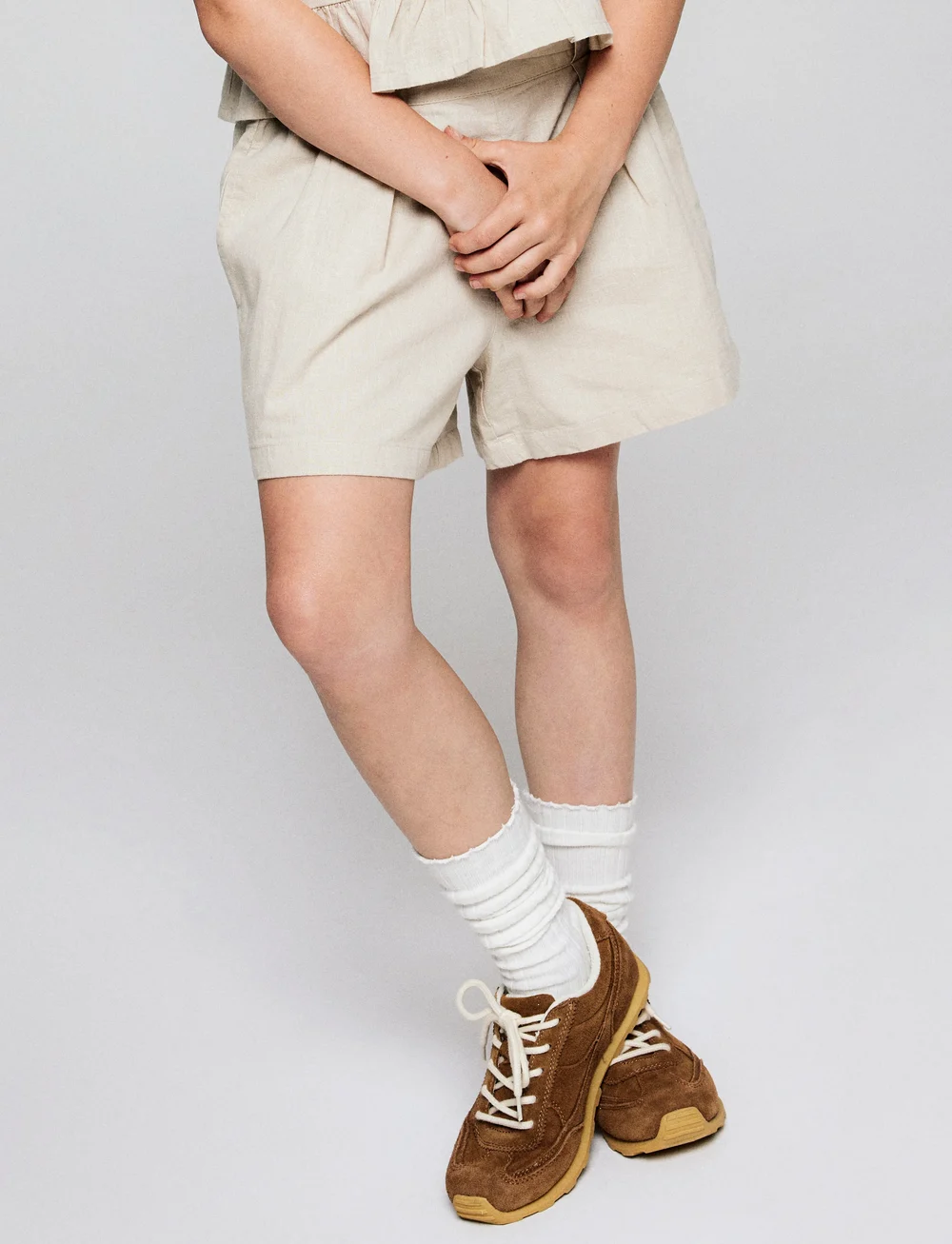 name it - NKFFALINNEN SHORTS - lühikesed vabaajapüksid - peyote - 2