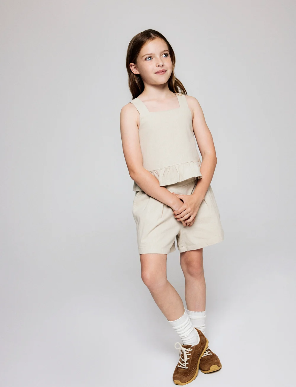 name it - NKFFALINNEN SHORTS - lühikesed vabaajapüksid - peyote - 3