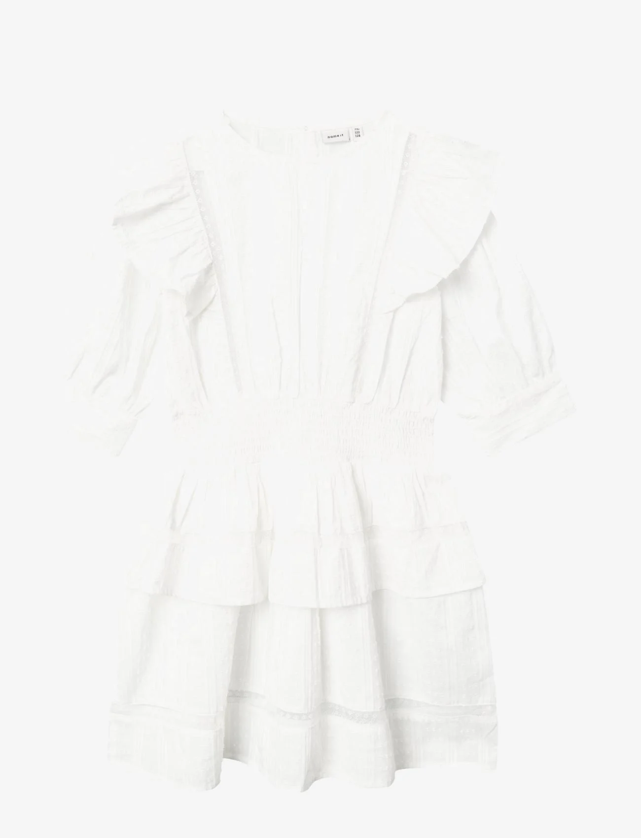 name it - NKFFATIDIA 2/4 DRESS - short-sleeved casual dresses - bright white - 1