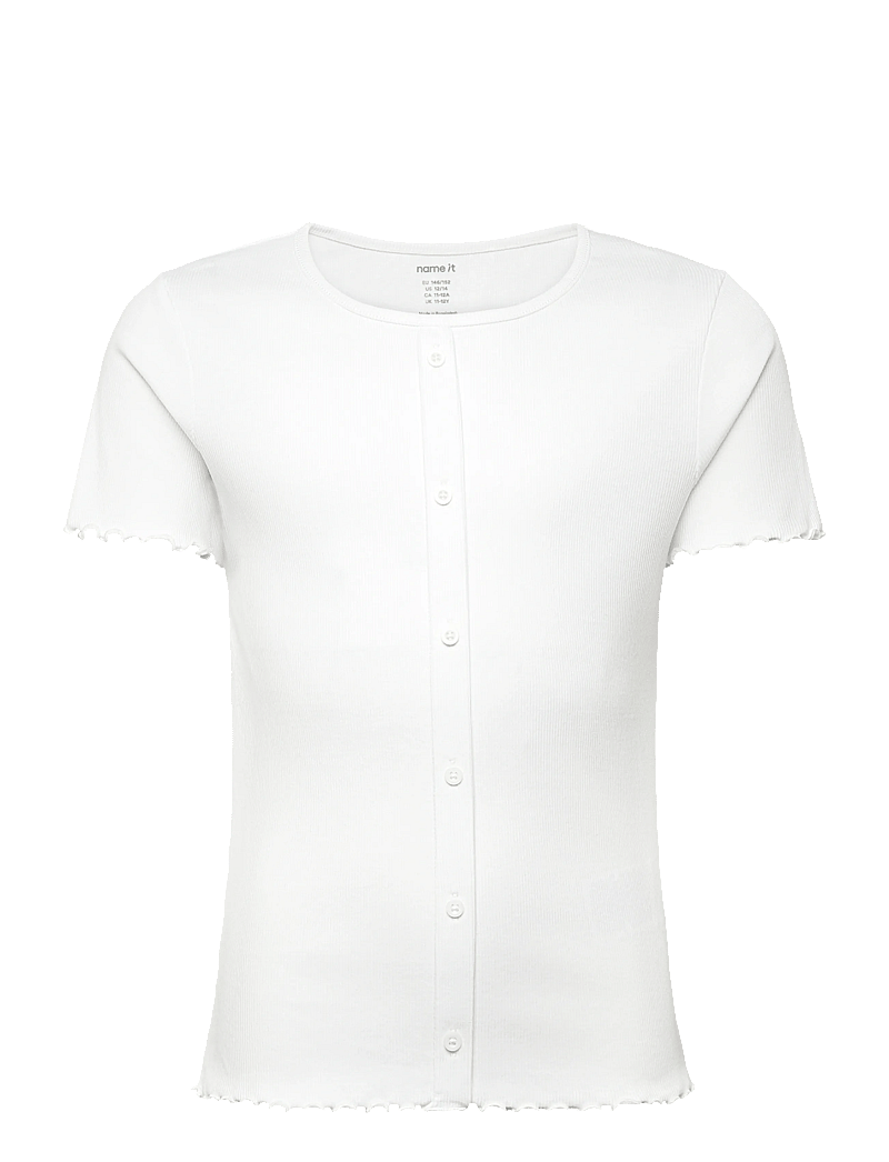 name it - NKFVEMIA AOP SS SLIM TOP - kortærmede t-shirts - bright white - 0