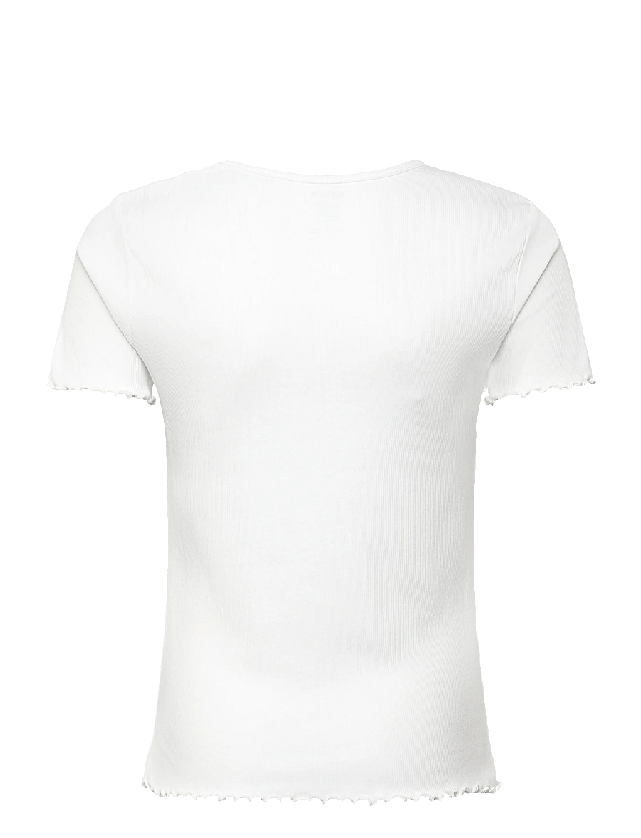 name it - NKFVEMIA AOP SS SLIM TOP - kortärmade t-shirts - bright white - 1