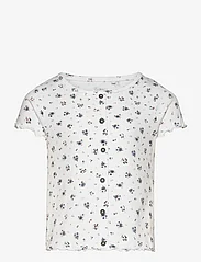 name it - NKFVEMIA AOP SS SLIM TOP - short-sleeved t-shirts - bright white - 0