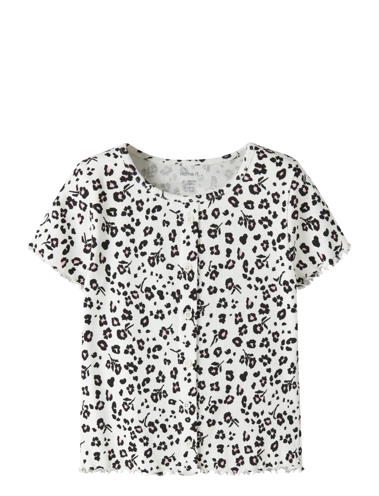 name it NKFVEMIA AOP SS SLIM TOP - Kläder - CLOUD DANCER / white