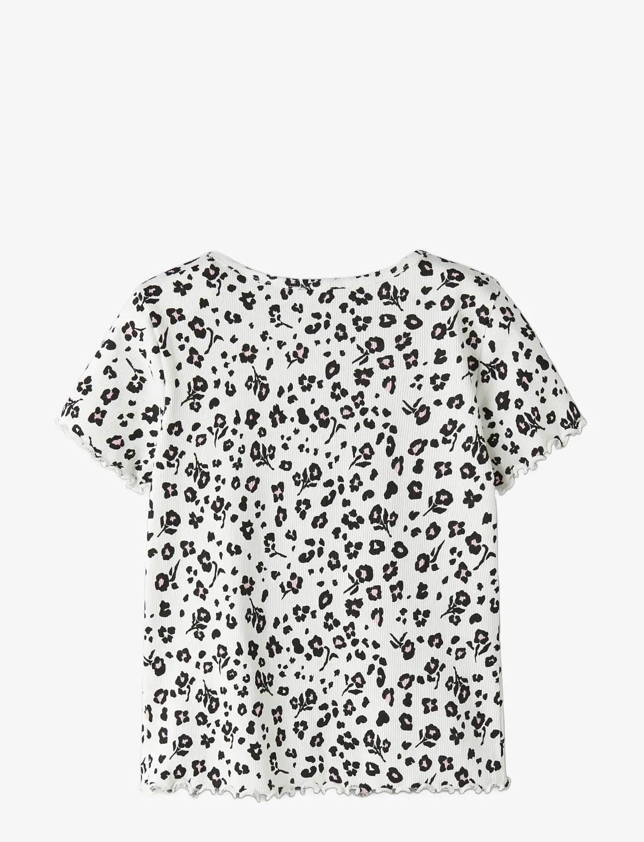 name it - NKFVEMIA AOP SS SLIM TOP - marškinėliai trumpomis rankovėmis - cloud dancer - 2