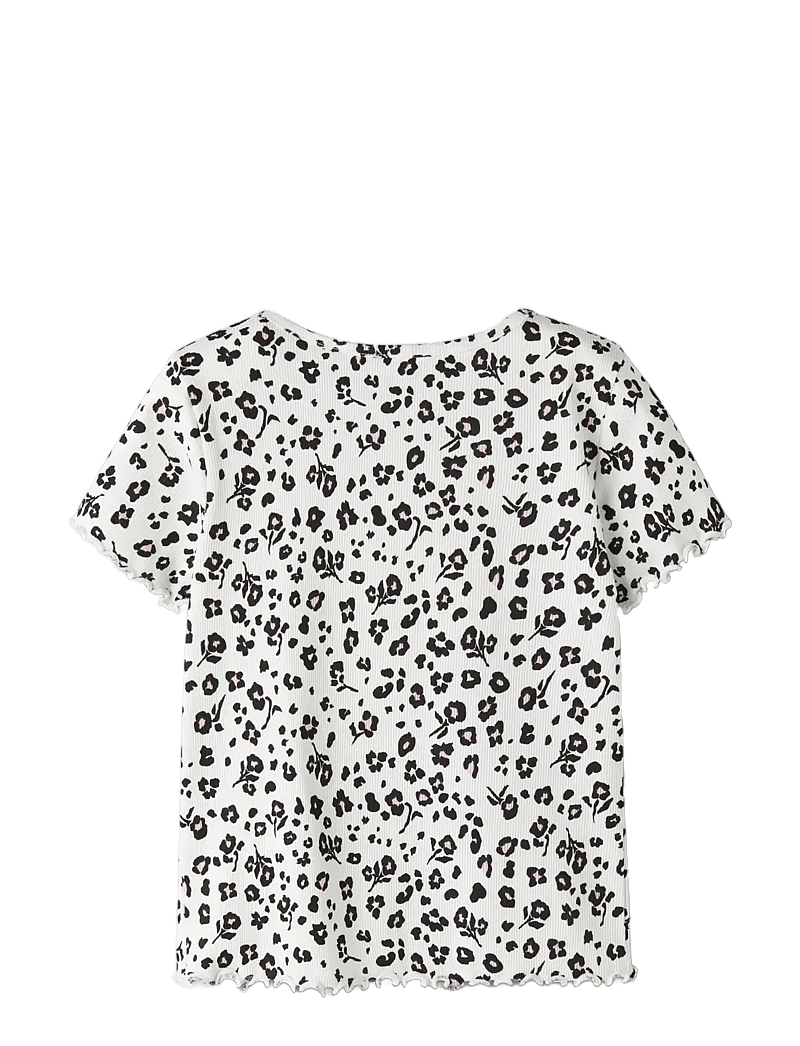 name it - NKFVEMIA AOP SS SLIM TOP - marškinėliai trumpomis rankovėmis - cloud dancer - 2