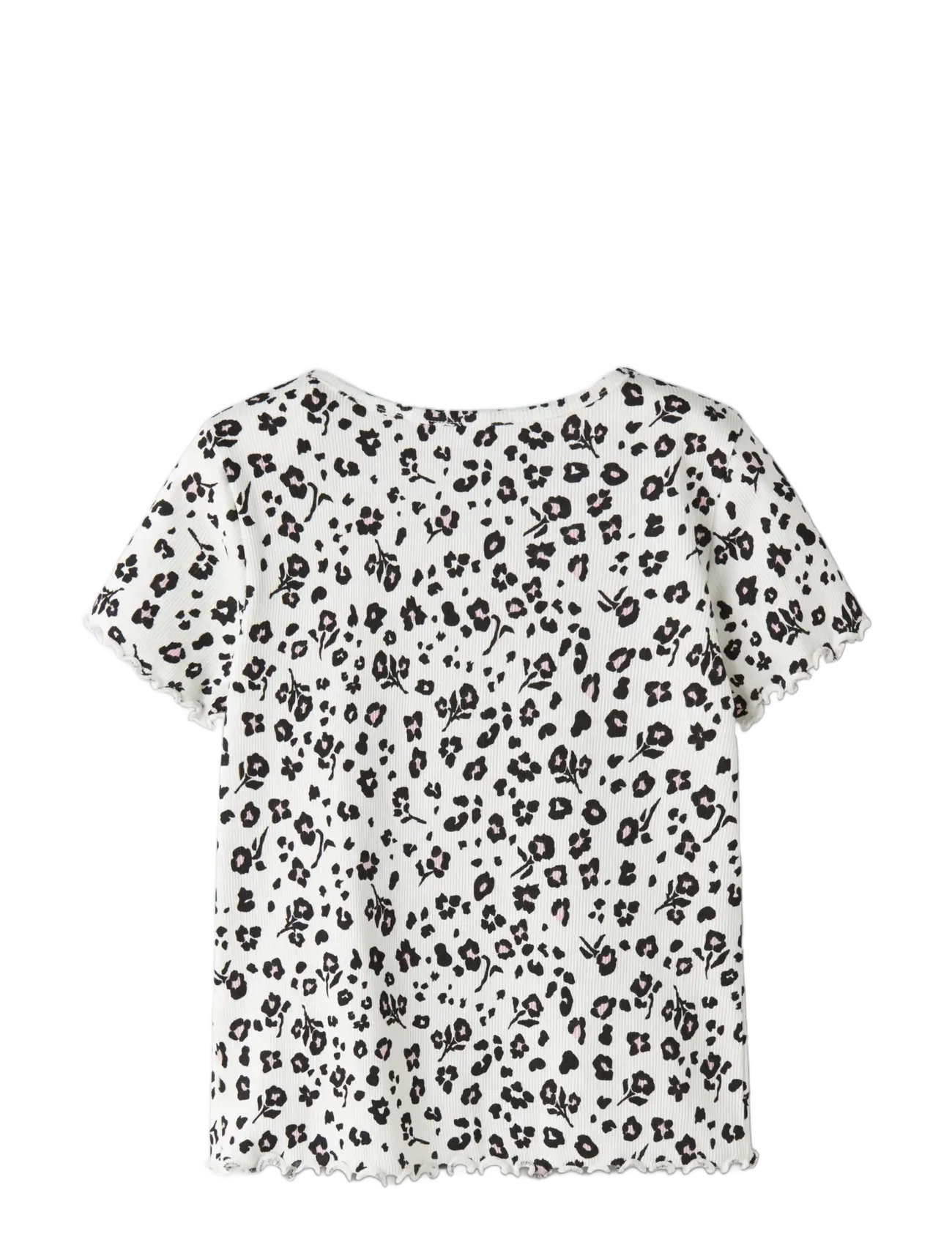name it - NKFVEMIA AOP SS SLIM TOP - kurzärmelige - cloud dancer - 2
