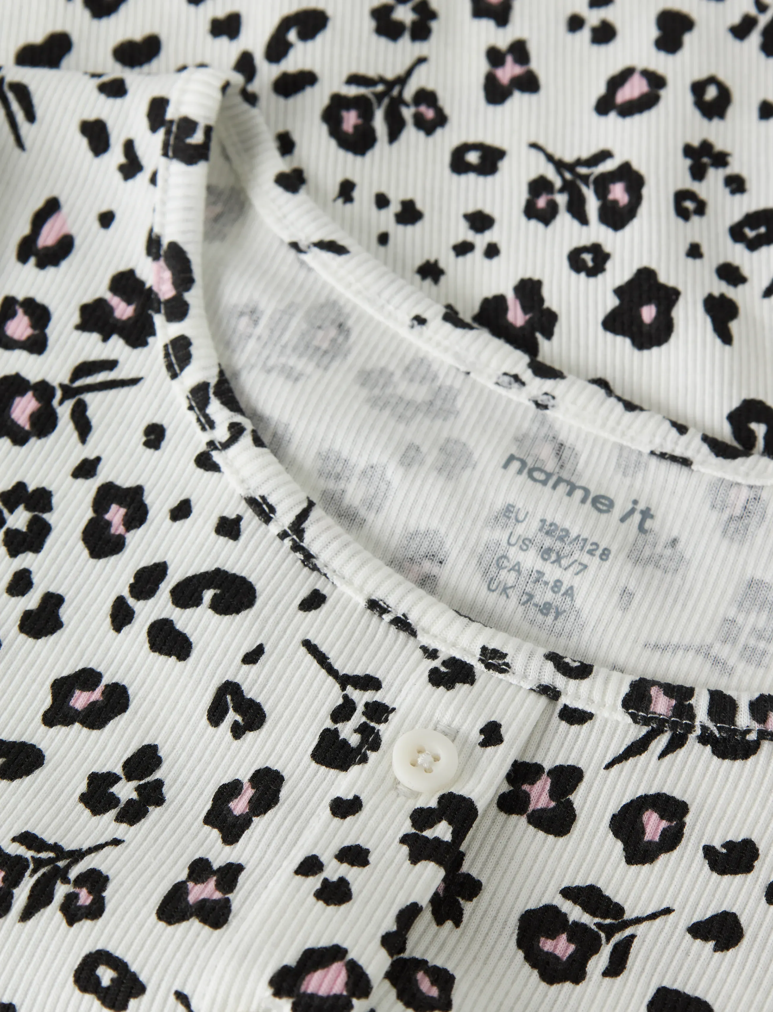 name it - NKFVEMIA AOP SS SLIM TOP - kurzärmelige - cloud dancer - 3