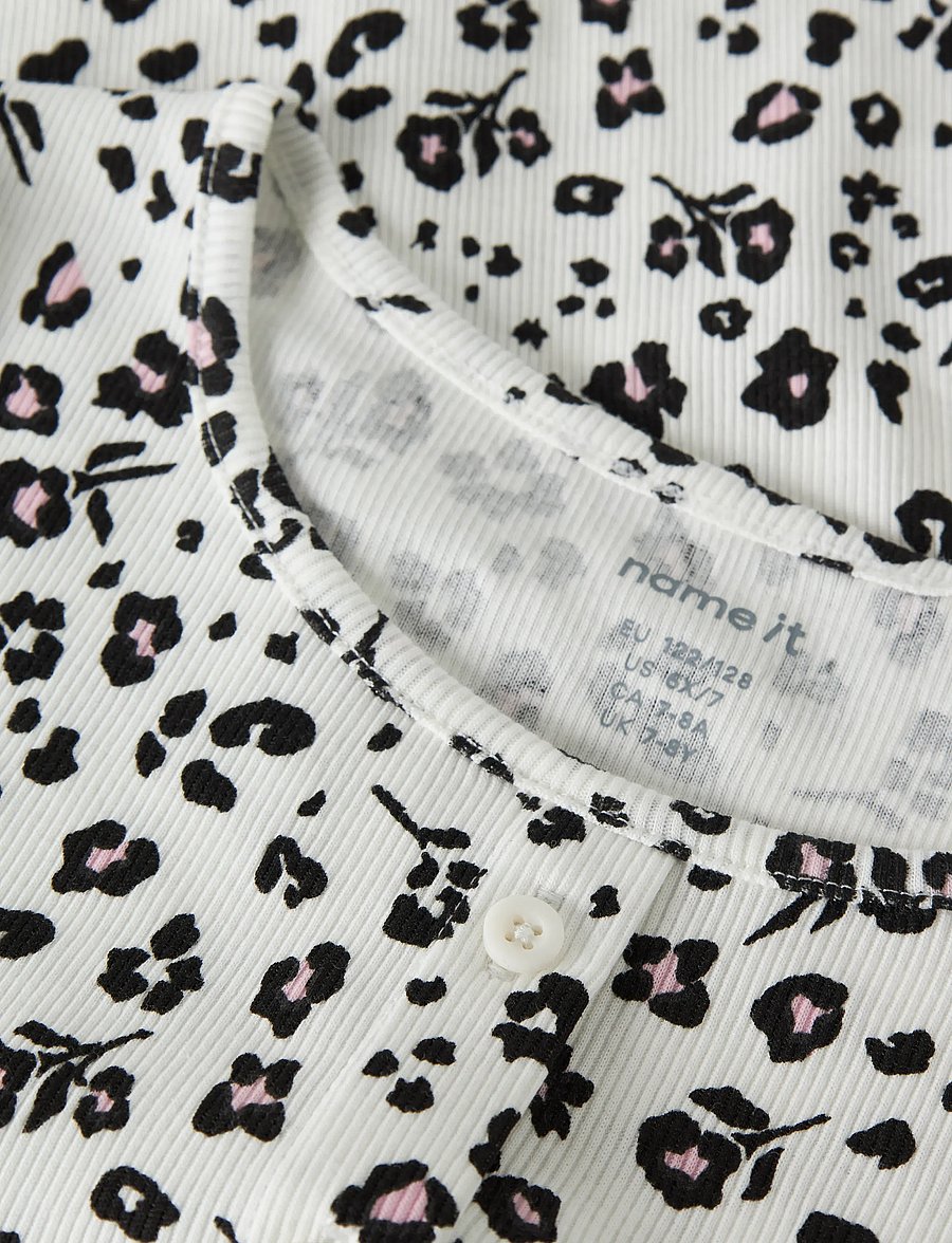name it - NKFVEMIA AOP SS SLIM TOP - t-krekli ar īsām piedurknēm - cloud dancer - 3