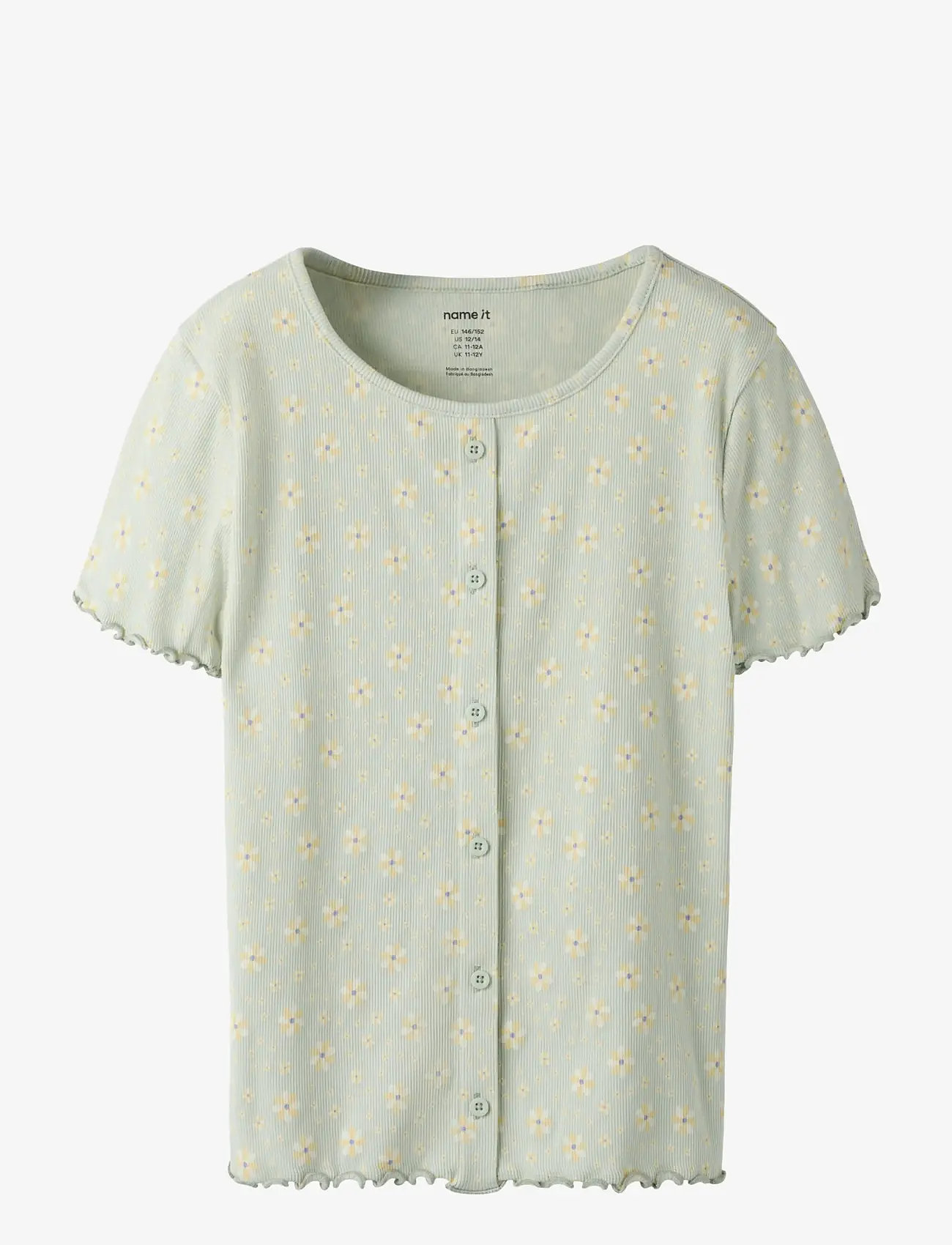 name it - NKFVEMIA AOP SS SLIM TOP - short-sleeved t-shirts - pale aqua - 0