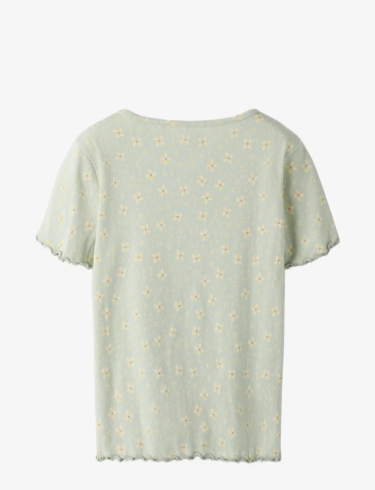 name it - NKFVEMIA AOP SS SLIM TOP - short-sleeved t-shirts - pale aqua - 1