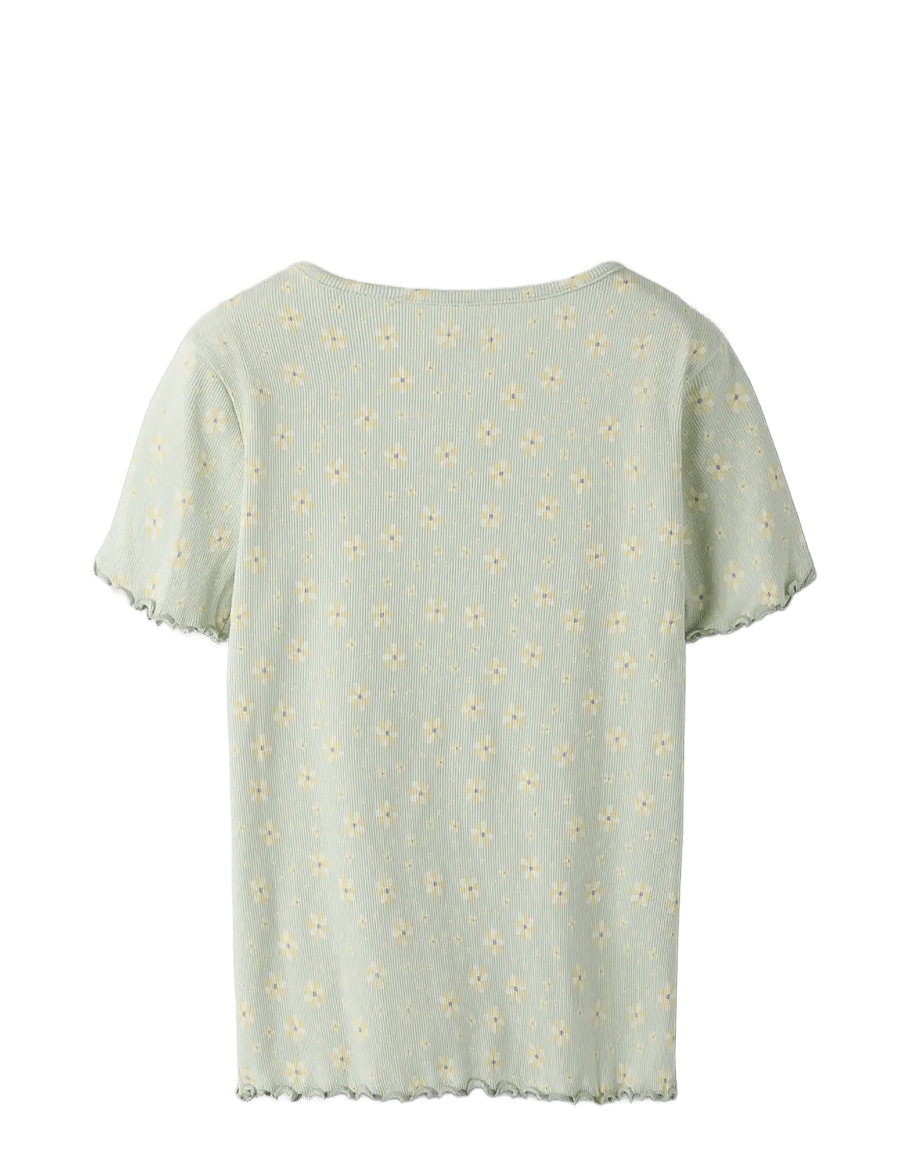 name it - NKFVEMIA AOP SS SLIM TOP - kortærmede t-shirts - pale aqua - 1