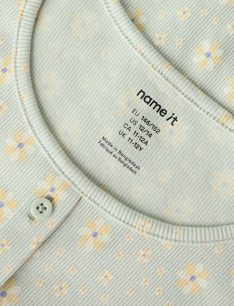 name it - NKFVEMIA AOP SS SLIM TOP - kortærmede t-shirts - pale aqua - 2