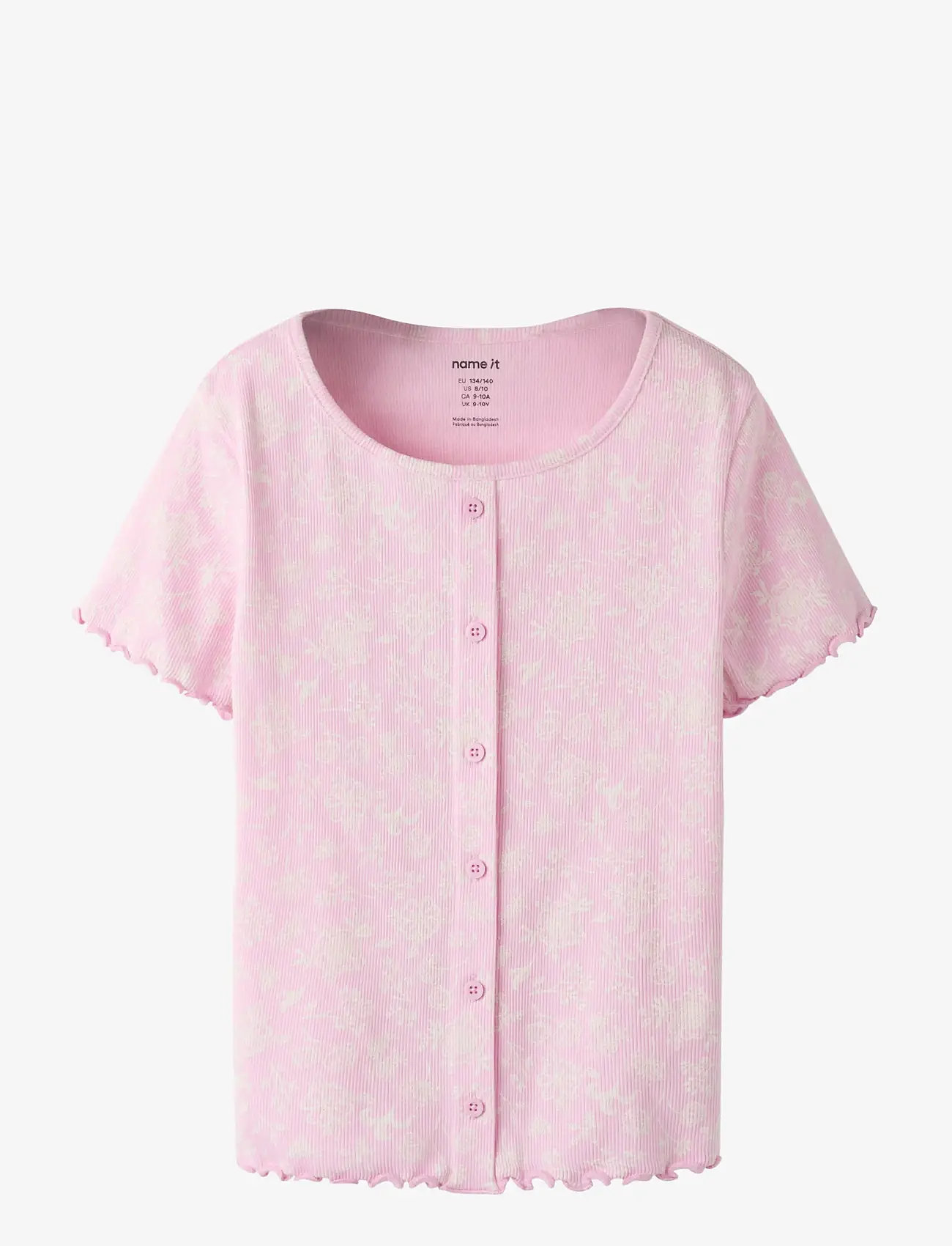 name it - NKFVEMIA AOP SS SLIM TOP - kortærmede t-shirts - pirouette - 1