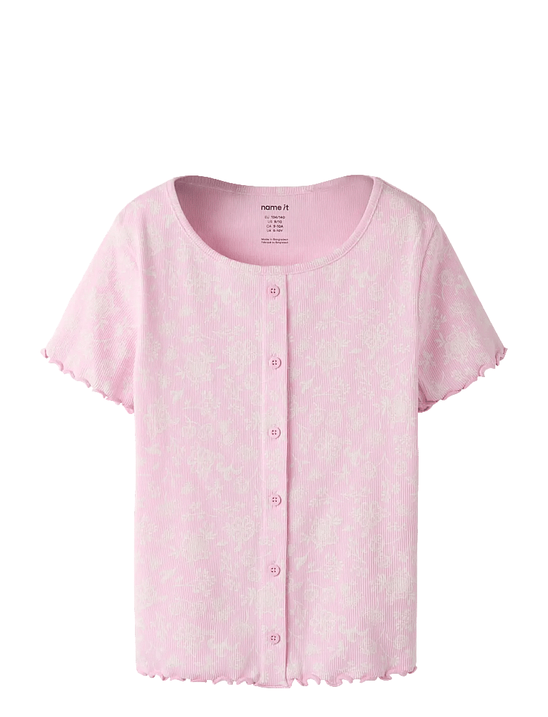name it - NKFVEMIA AOP SS SLIM TOP - kortærmede t-shirts - pirouette - 1