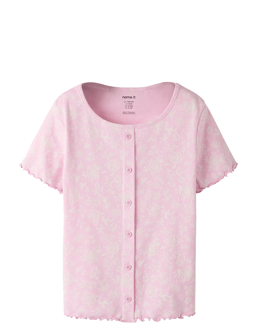 name it - NKFVEMIA AOP SS SLIM TOP - kortärmade t-shirts - pirouette - 1