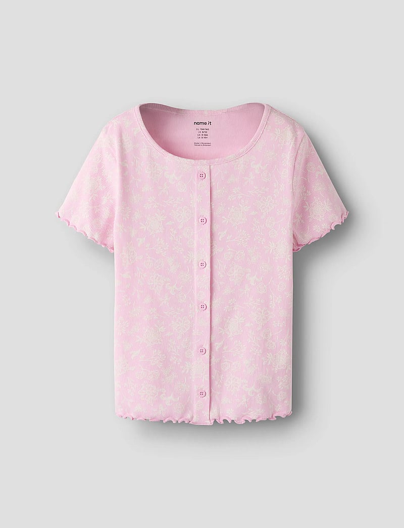 name it - NKFVEMIA AOP SS SLIM TOP - kortærmede t-shirts - pirouette - 0