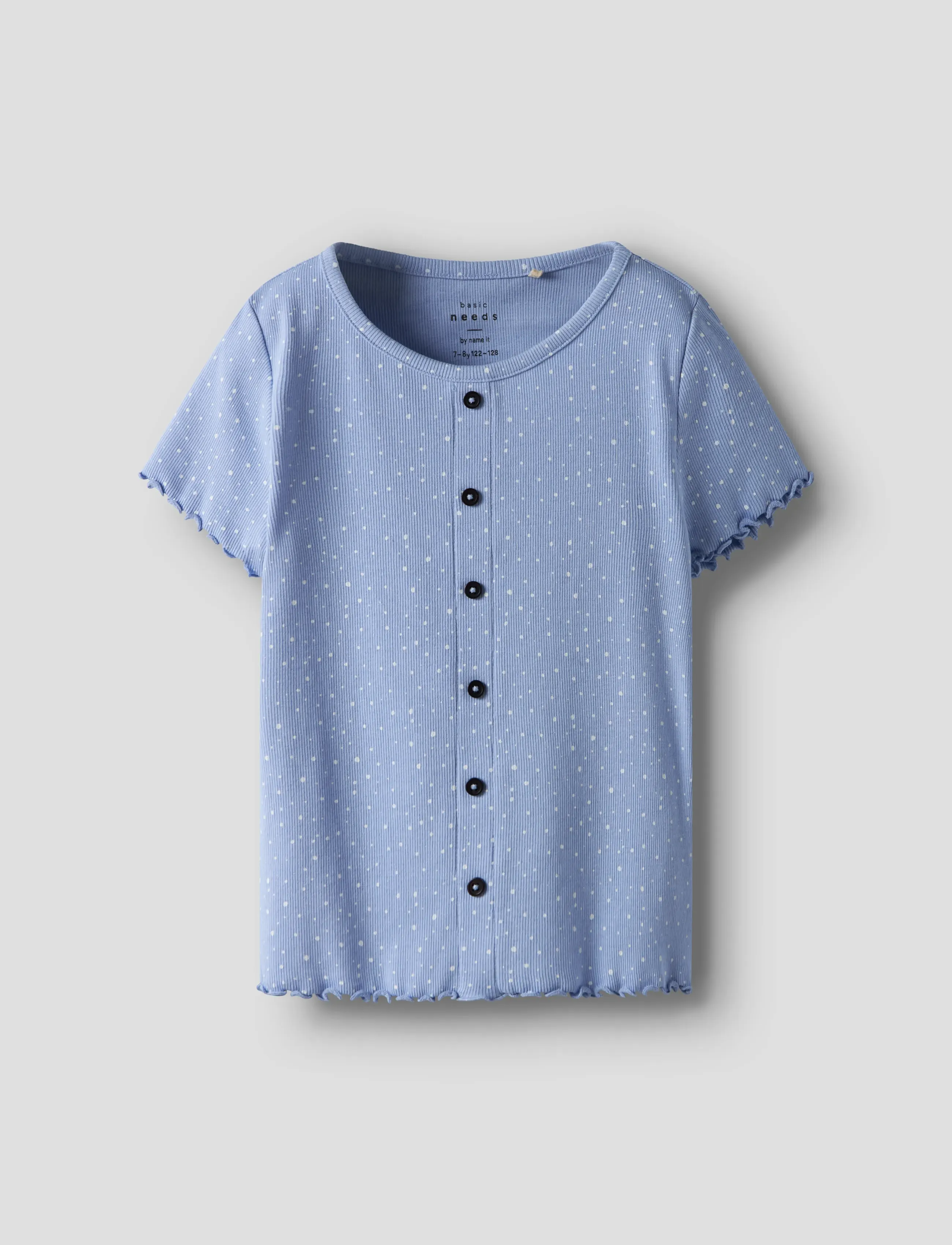 name it - NKFVEMIA AOP SS SLIM TOP - kurzärmelige - serenity - 0