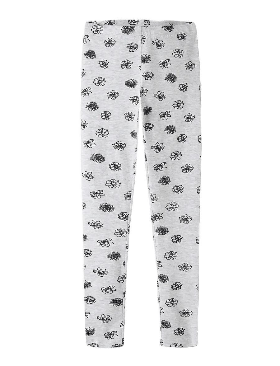 name it - NKFVIVIAN AOP LEGGING - leggings - light grey melange - 1