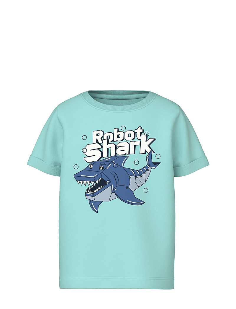 name it - NMMVUX SS TOP - kurzärmelige - blue tint - 0