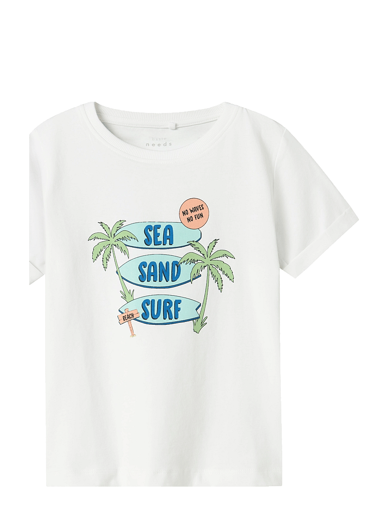 name it - NMMVUX SS TOP - kurzärmelige - bright white - 0