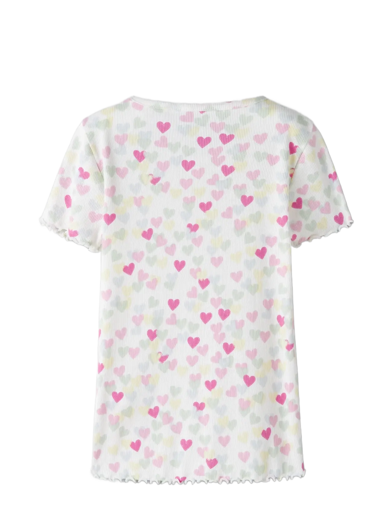 name it - NMFVEMIA AOP SS SLIM TOP - kurzärmelige - cloud dancer - 2