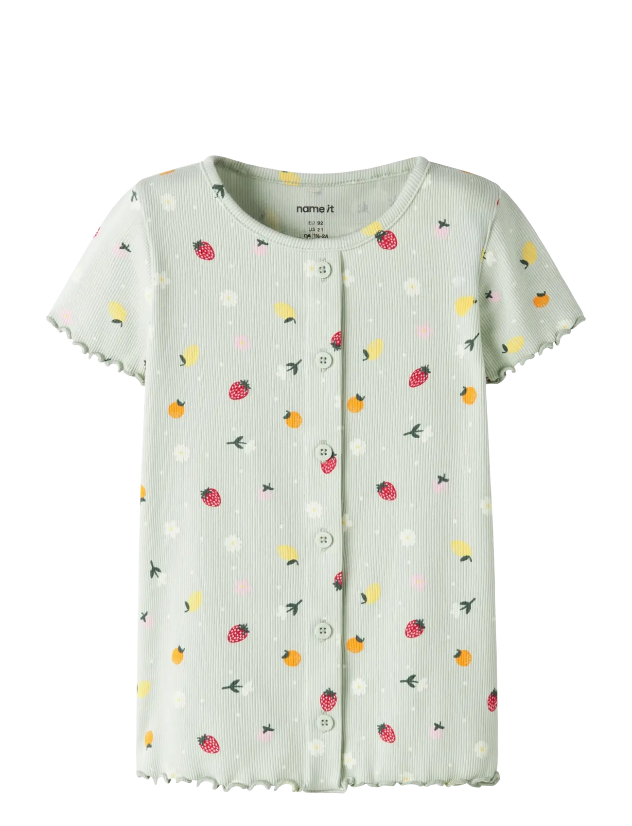 name it NMFVEMIA AOP SS SLIM TOP - name it - PALE AQUA / green