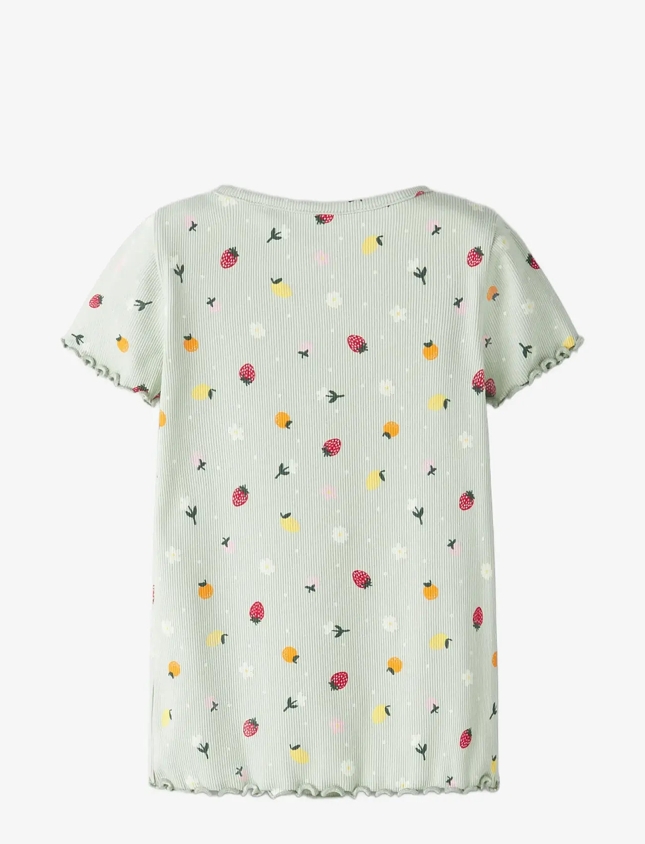 name it - NMFVEMIA AOP SS SLIM TOP - kurzärmelige - pale aqua - 2