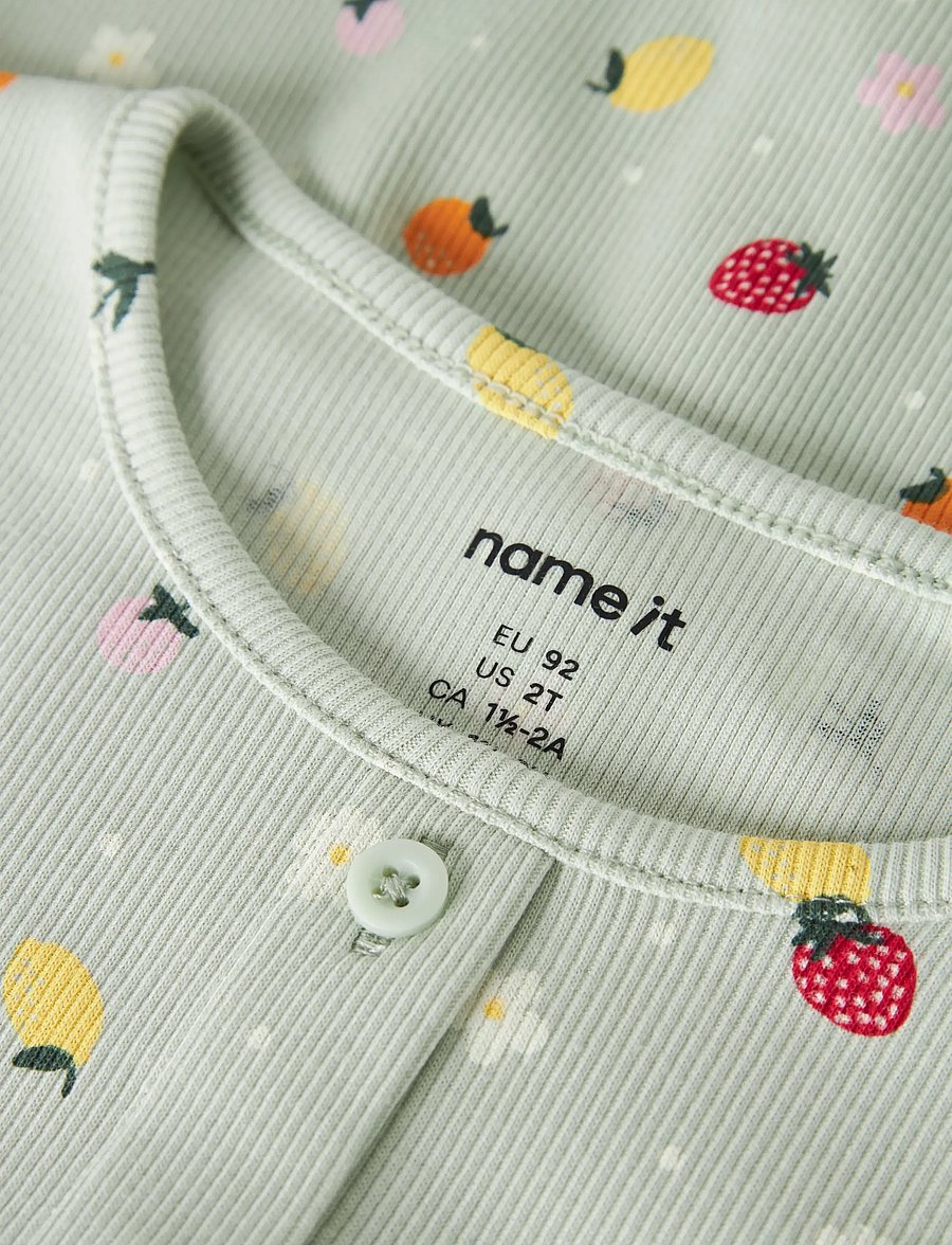 name it - NMFVEMIA AOP SS SLIM TOP - kurzärmelige - pale aqua - 3