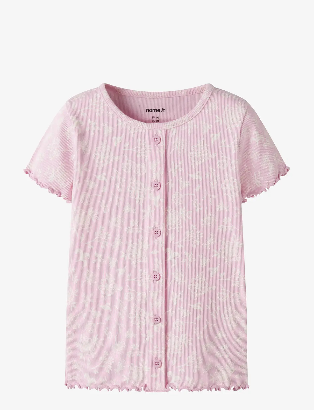 name it - NMFVEMIA AOP SS SLIM TOP - kurzärmelige - pirouette - 1