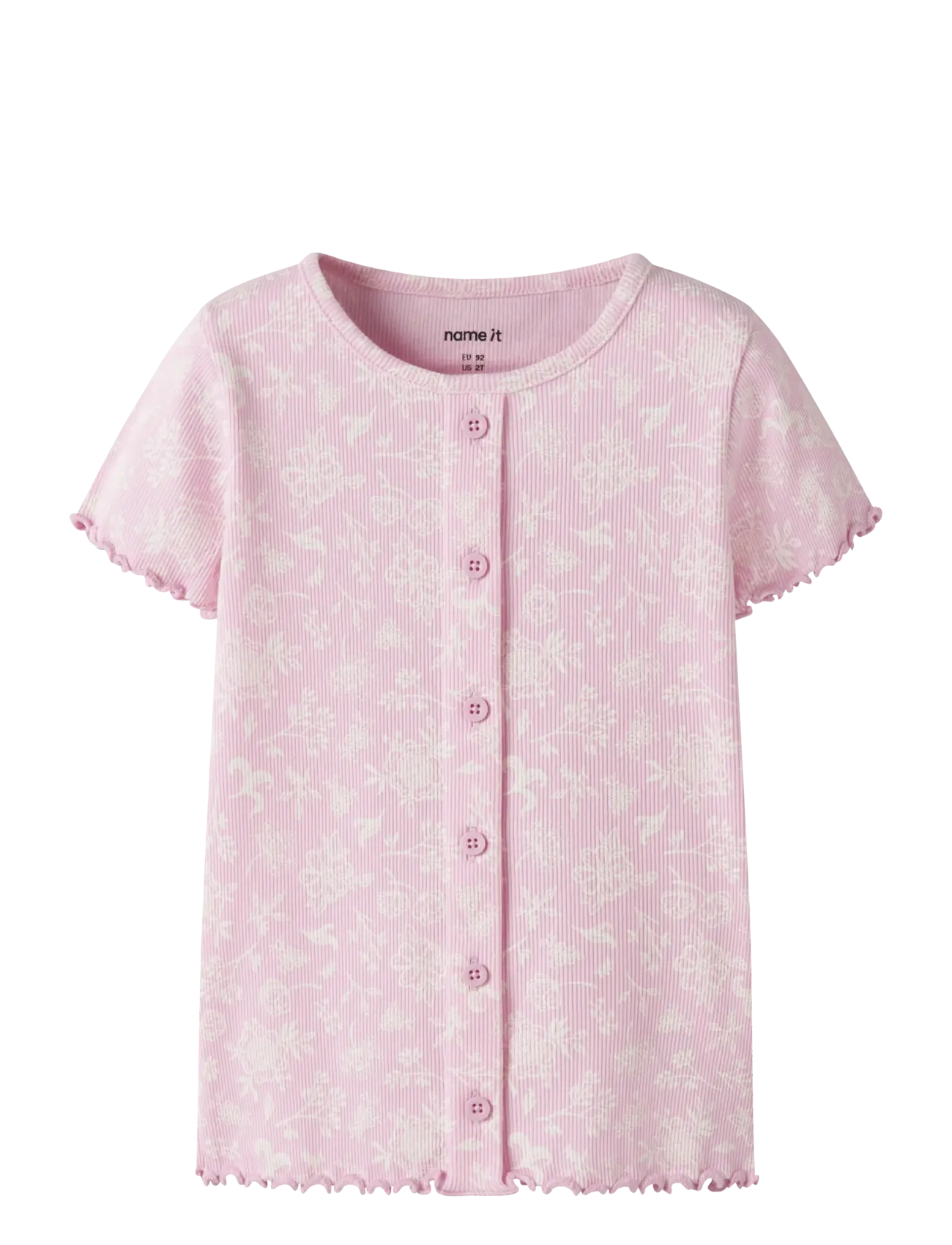 name it NMFVEMIA AOP SS SLIM TOP - name it - PIROUETTE / pink/rose