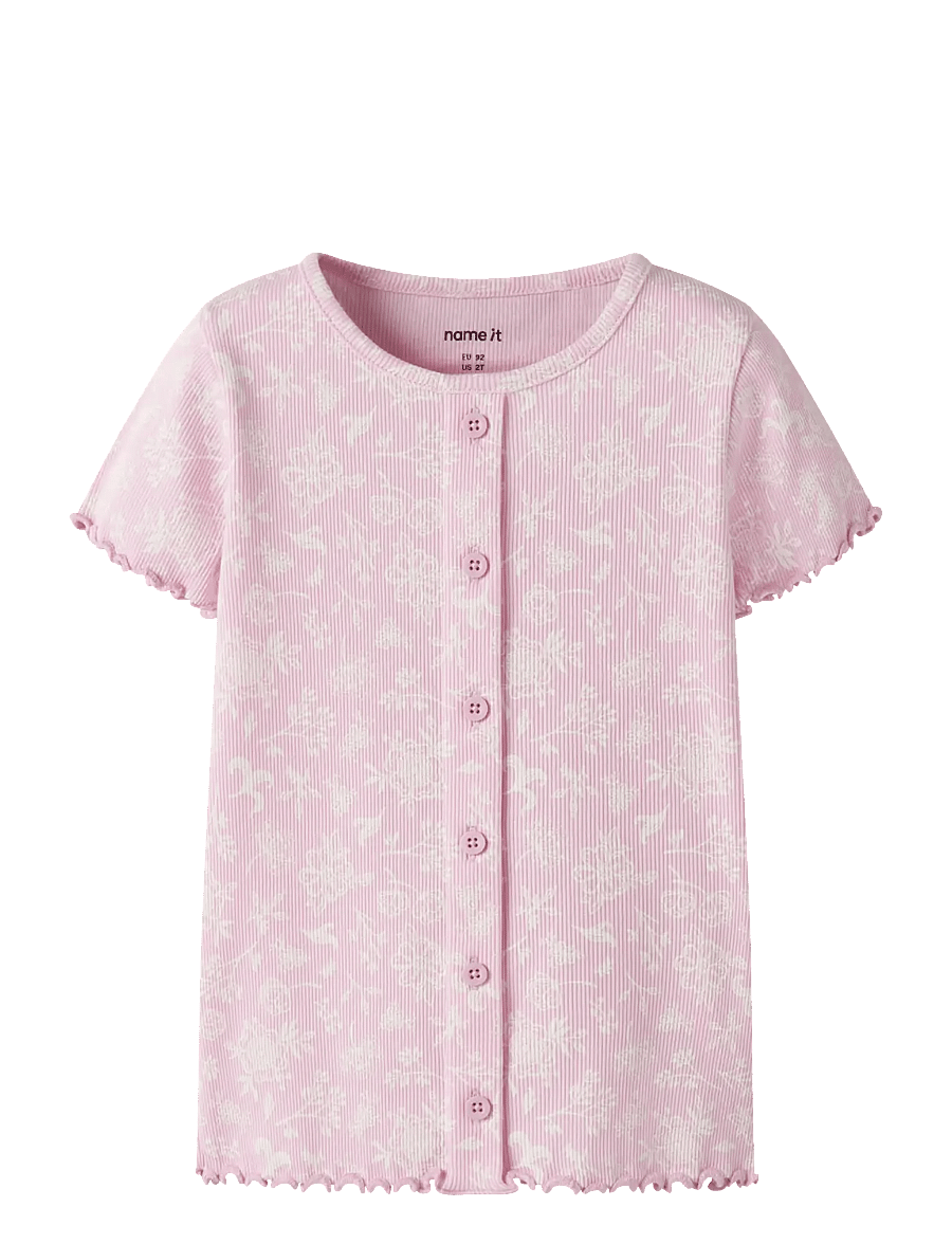 name it - NMFVEMIA AOP SS SLIM TOP - kurzärmelige - pirouette - 1